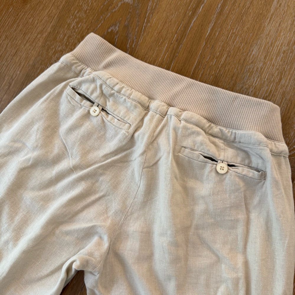 Love Tree Light Tan Pants Linen Blend size M - Picture 4 of 5